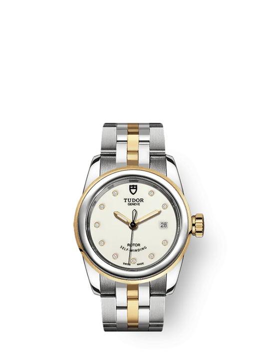 Tudor Glamour Date, Stainless Steel and 18k Yellow Gold with Diamond-set, 26mm, Ref# M51003-0026