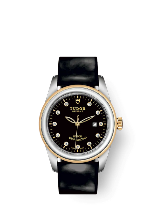 Tudor Glamour Date, Stainless Steel and 18k Yellow Gold with Diamond-set, 31mm, Ref# M53003-0020