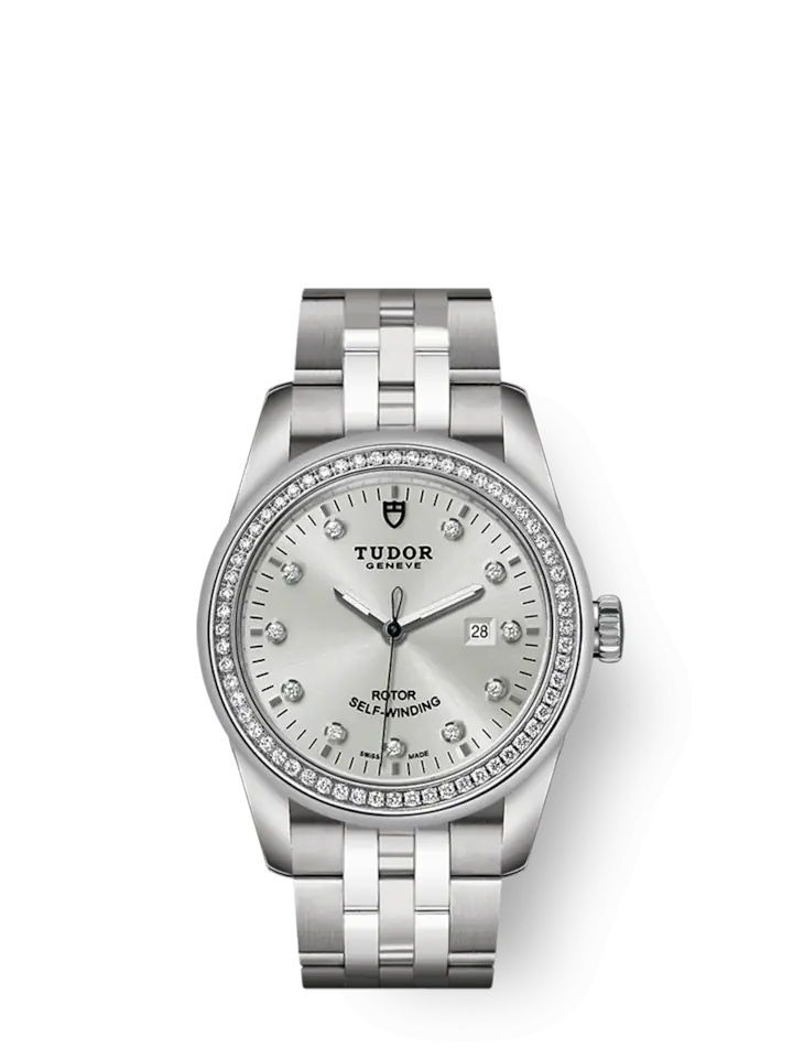 Tudor Glamour Date, Stainless Steel and Diamond-set, 31mm, Ref# M53020-0003