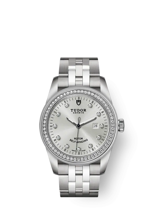 Tudor Glamour Date, Stainless Steel and Diamond-set, 31mm, Ref# M53020-0003