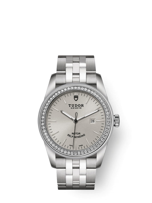 Tudor Glamour Date, Stainless Steel with Diamond-set bezel, 31mm, Ref# M53020-0004