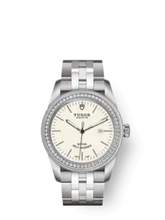 Tudor Glamour Date, Stainless Steel with Diamond-set bezel, 31mm, Ref# M53020-0073