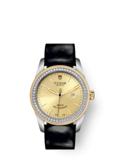 Tudor Glamour Date, Stainless Steel and 18k Yellow Gold with Diamond-set, 31mm, Ref# M53023-0044