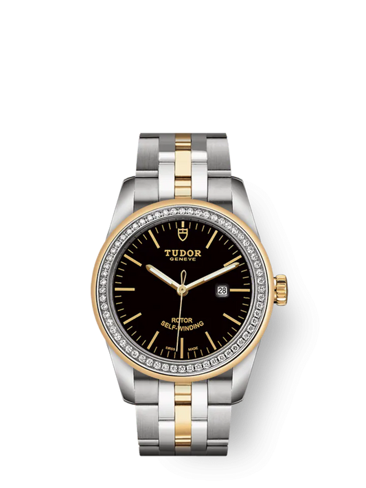 Tudor Glamour Date, Stainless Steel and 18k Yellow Gold, 31mm, Ref# M53023-0064