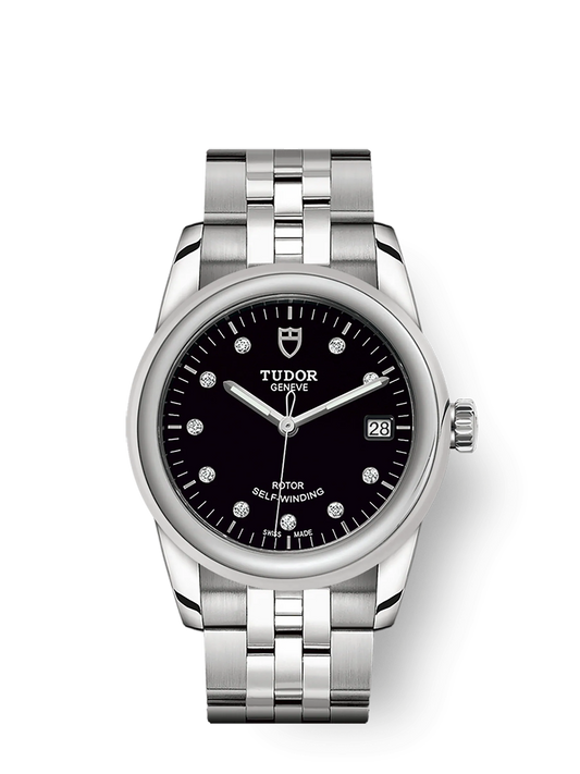 Tudor Glamour Date, Stainless Steel and Diamond-set, 36mm, Ref# M55000-0008