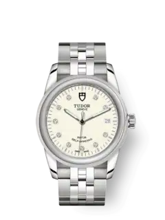 Tudor Glamour Date, Stainless Steel and Diamond-set, 36mm, Ref# M55000-0104