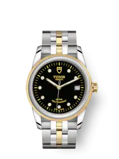 Tudor Glamour Date, Stainless Steel and 18k Yellow Gold with Diamond-set, 36mm, Ref# M55003-0008