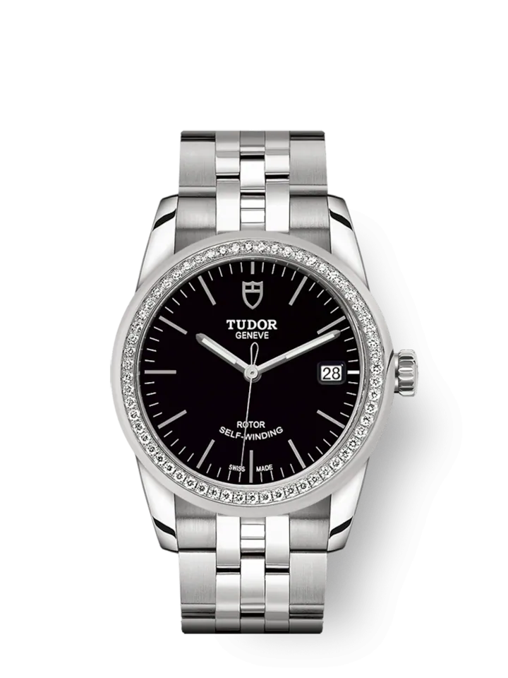 Tudor Glamour Date, Stainless Steel and Diamond-set bezel, 36mm, Ref# M55020-0008