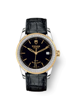 Tudor Glamour Date, Stainless Steel and 18k Yellow Gold with Diamond-set bezel, 36mm, Ref# M55023-0045