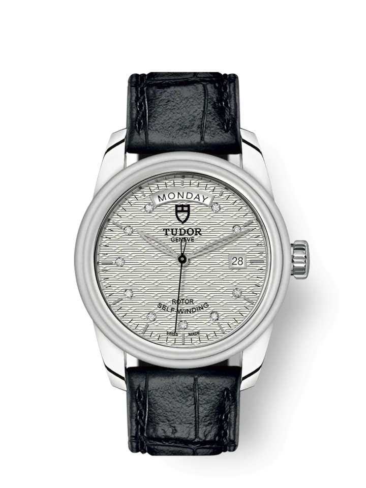 Tudor Glamour Date+Day, Stainless Steel and Diamond-set, 39mm, Ref# M56000-0038