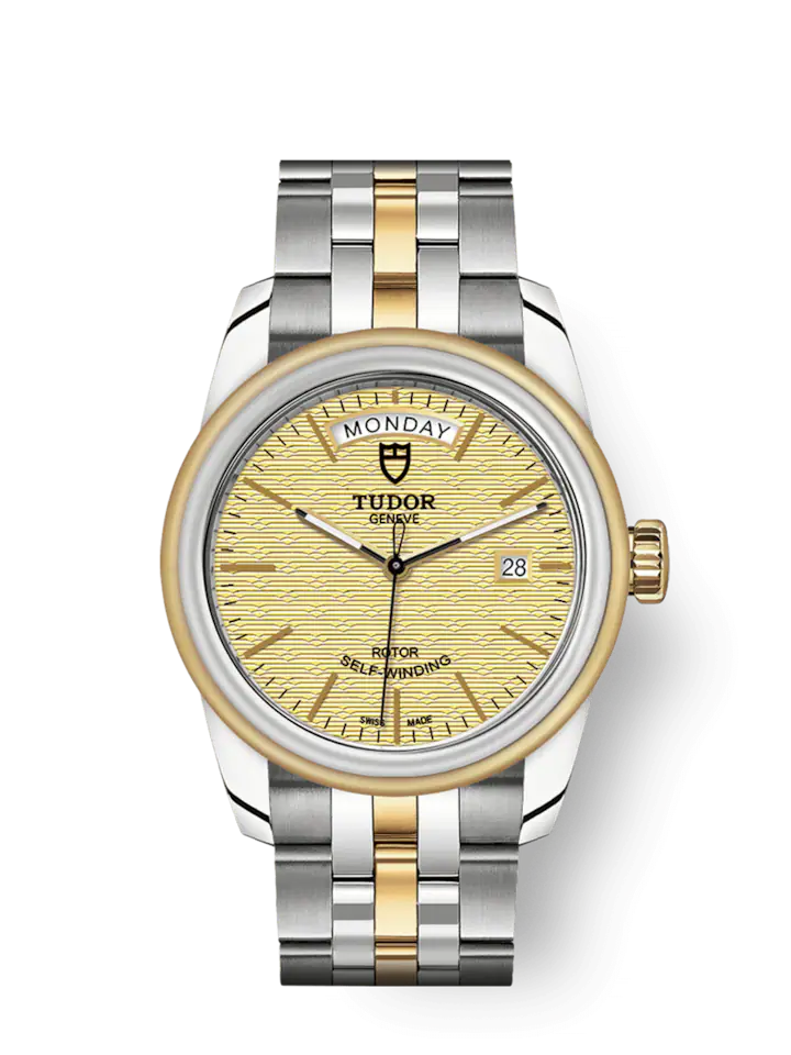 Tudor Glamour Date+Day, Stainless Steel and 18k Yellow Gold, 39mm, Ref# M56003-0003