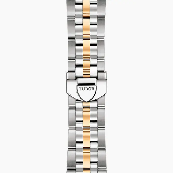 Tudor Glamour Double Date, Stainless Steel and 18k Yellow Gold with Diamond-set, 42mm, Ref# M57103-0006, Bracelet