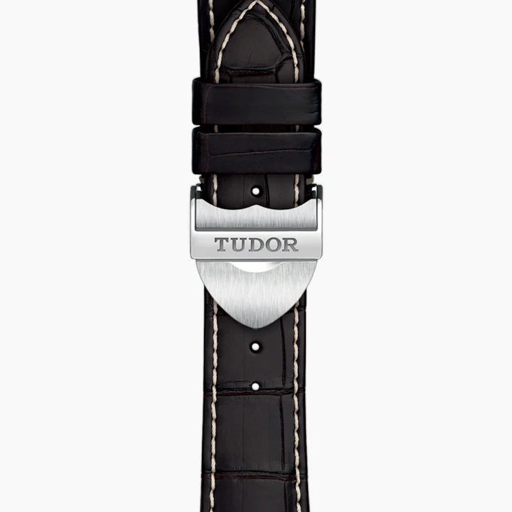 Tudor Glamour Double Date, Stainless Steel and 18k Yellow Gold, 42mm, Ref# M57103-0021, Strap