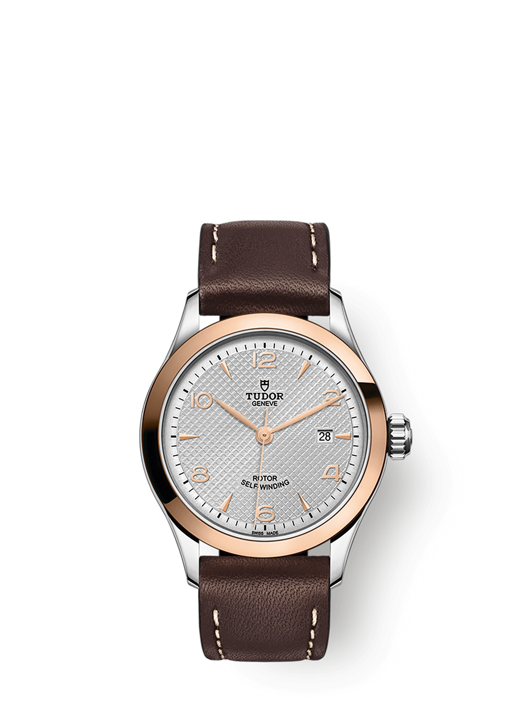 Tudor 1926, Stainless Steel and 18k Rose Gold, 28mm, Ref# M91351-0005